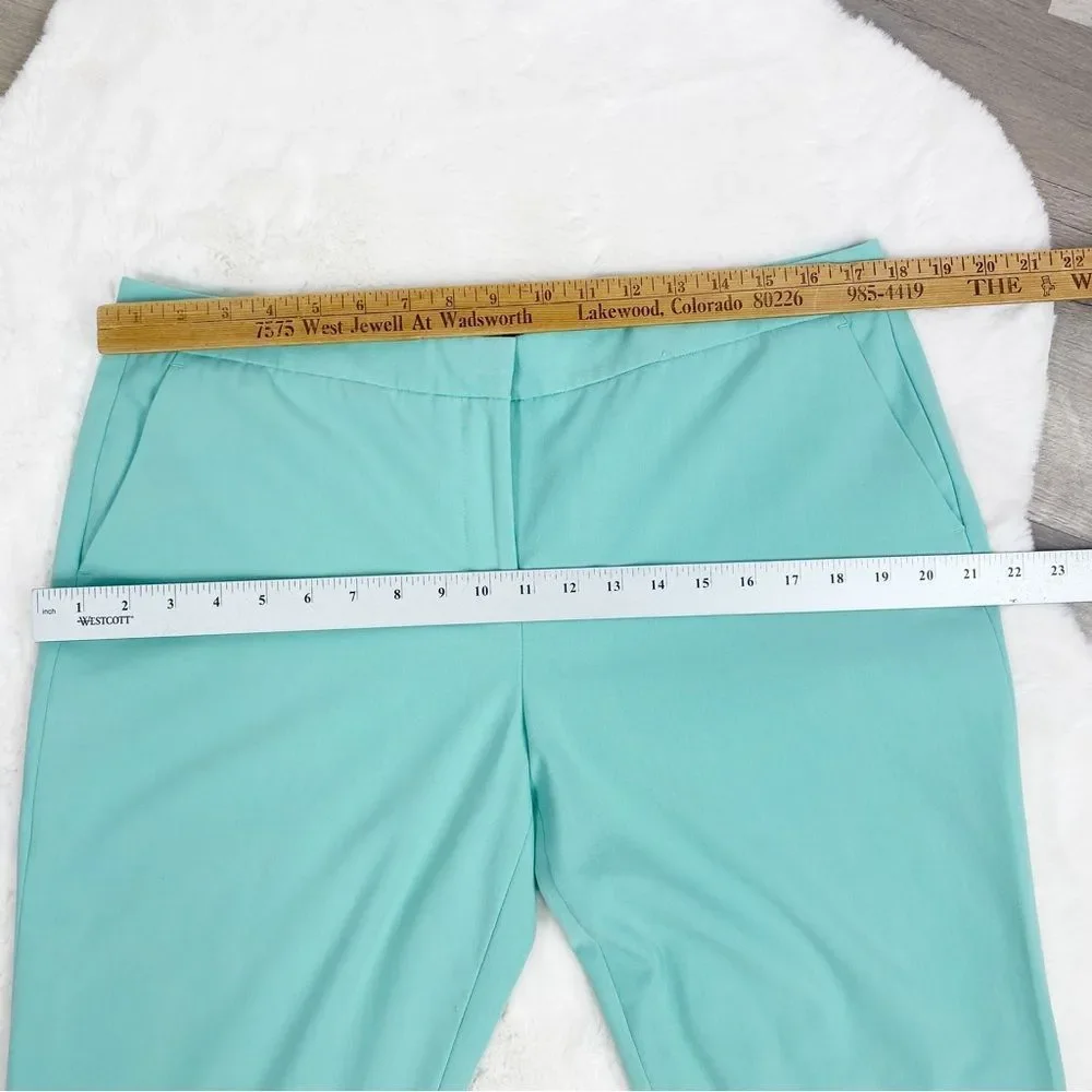 Vince Camuto Flat Front Trousers Straight Leg Pants Seafoam Green 12 - Picture 10 of 10